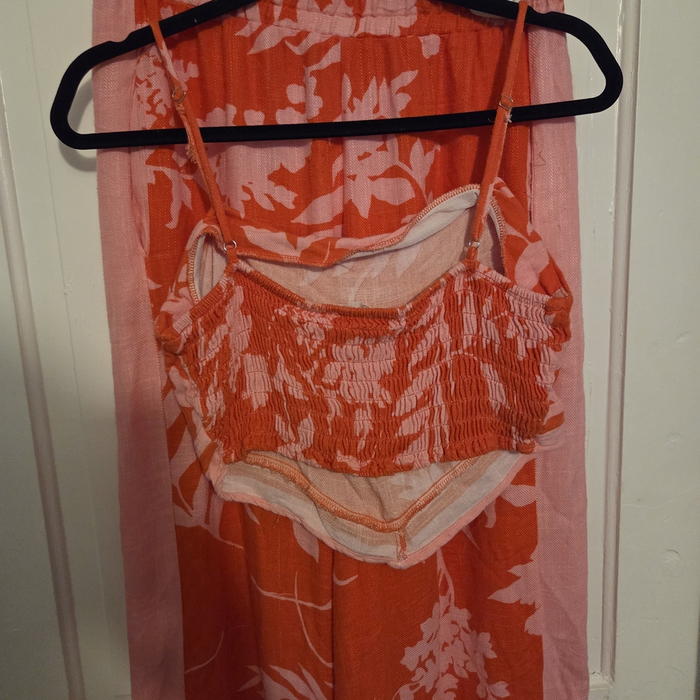 Sienna Sky Coral Floral Pantsuit - Picture 2 of 3